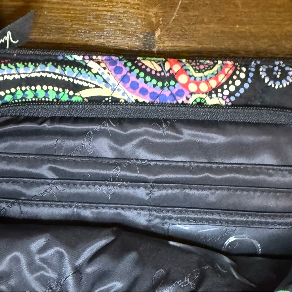 Vera Bradley Black and Green Floral Crossbody Bag - Picture 7 of 11